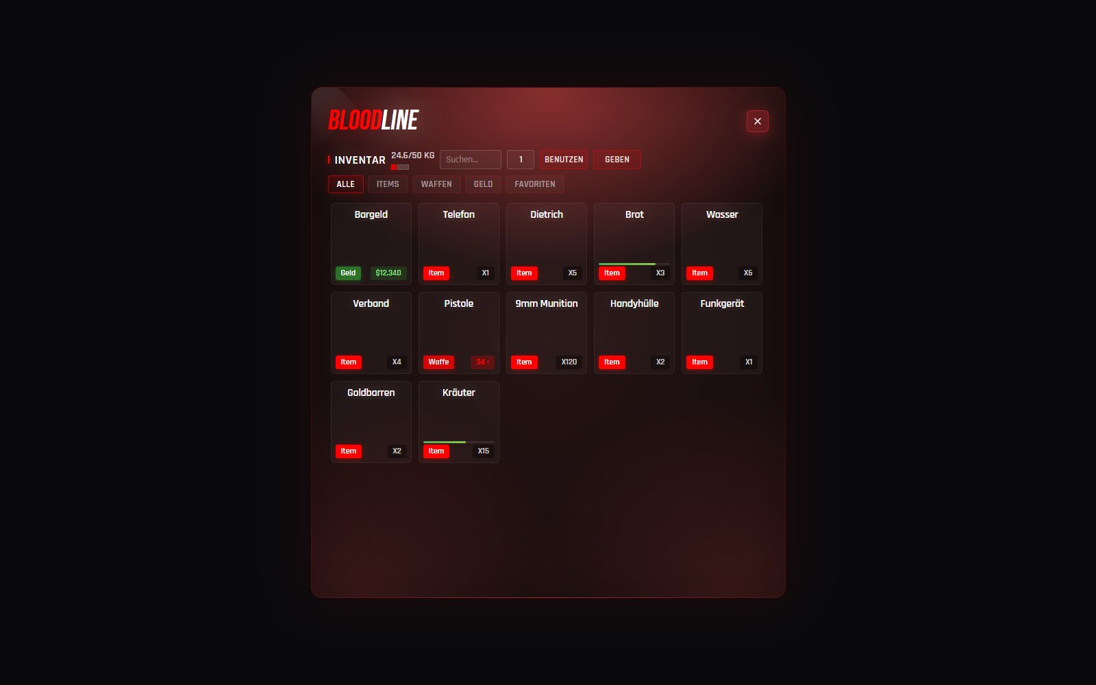 Bloodline Inventory NUI