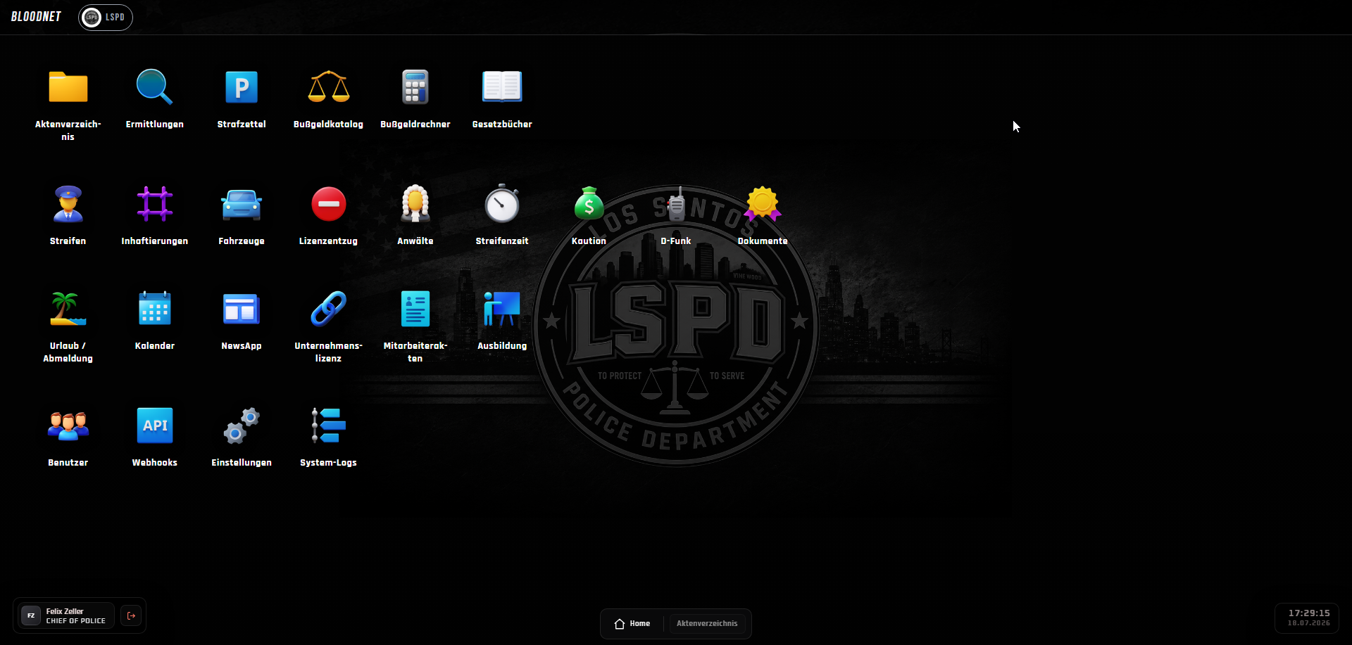 BLOODNET LSPD App-Grid